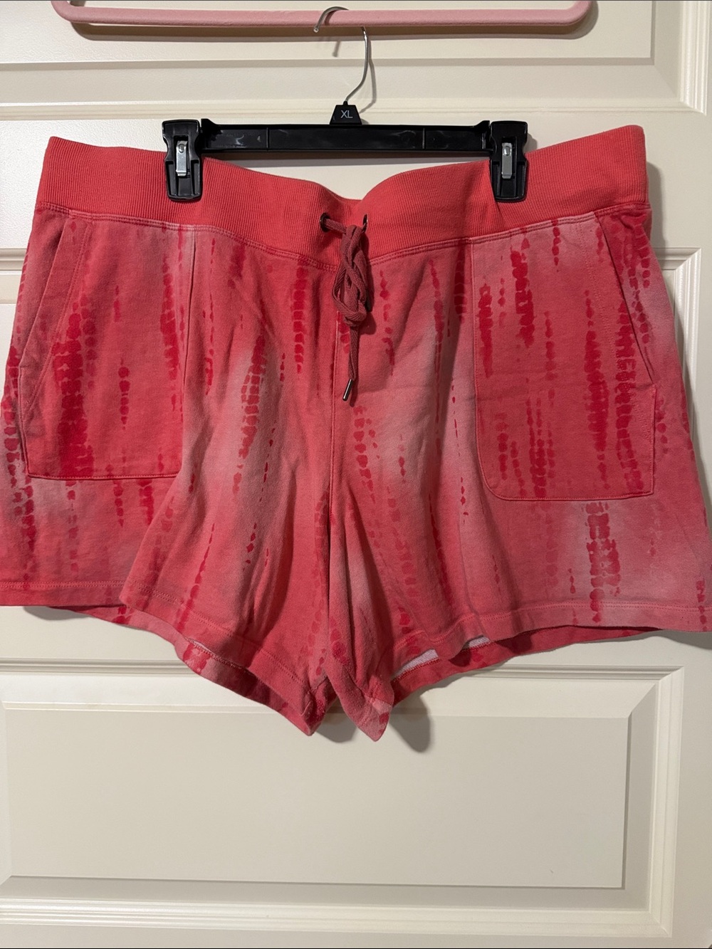Terra & Sky Coral Tie-Dye Athletic Lounge Shorts